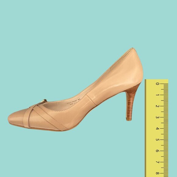 ✨Cole Haan Lena Buckle Pump II – Maple Sugar Leather Heels | Size 8.5B✨ - Picture 9 of 11